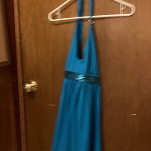 Victoria's Secret Blue Backless Dress